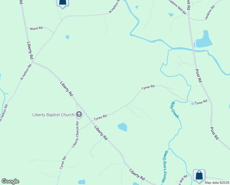 map of restaurants, bars, coffee shops, grocery stores, and more near 5547 Tyree Road in Winston