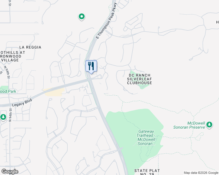 map of restaurants, bars, coffee shops, grocery stores, and more near 18677 North 101st Street in Scottsdale