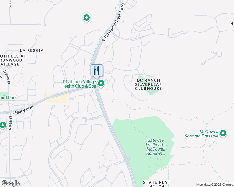 map of restaurants, bars, coffee shops, grocery stores, and more near 18677 North 101st Street in Scottsdale