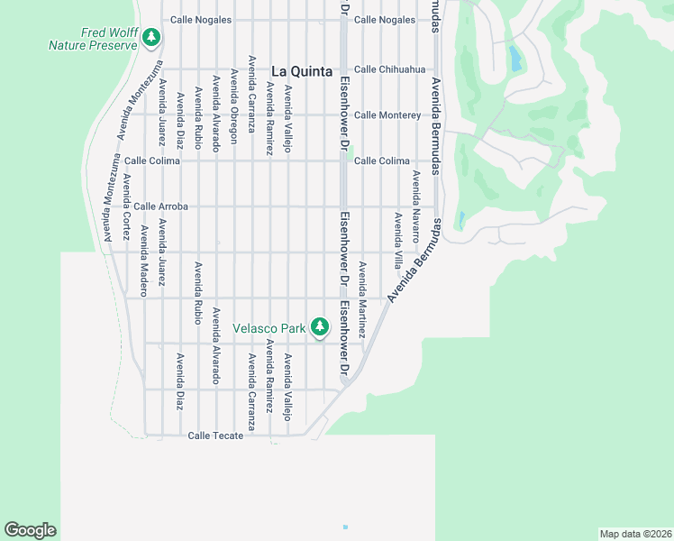 map of restaurants, bars, coffee shops, grocery stores, and more near 54085 Eisenhower Dr in La Quinta