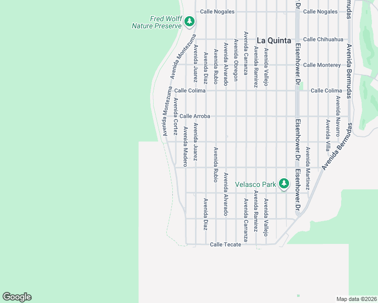 map of restaurants, bars, coffee shops, grocery stores, and more near 54100 Avenue Madero in La Quinta