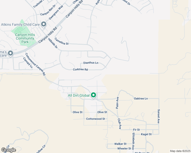 map of restaurants, bars, coffee shops, grocery stores, and more near Acacia Street in Wildomar