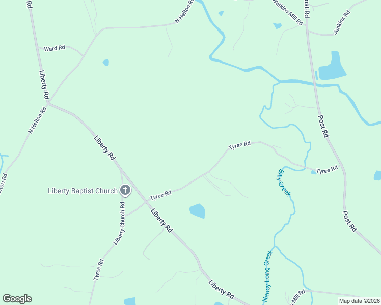 map of restaurants, bars, coffee shops, grocery stores, and more near 5547 Tyree Road in Douglas County