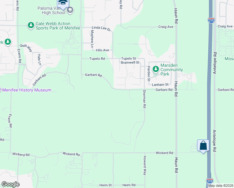map of restaurants, bars, coffee shops, grocery stores, and more near 30165 Bristol Lane in Menifee
