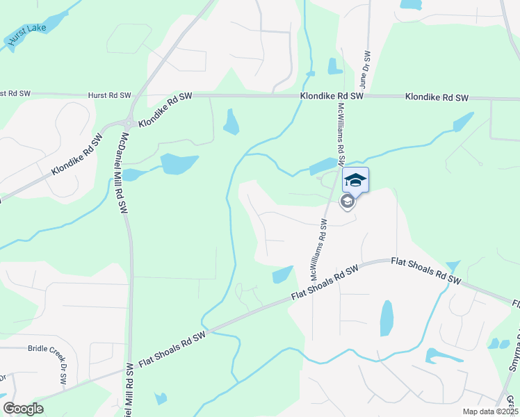 map of restaurants, bars, coffee shops, grocery stores, and more near 1041 Meadow Springs Drive Southwest in Conyers