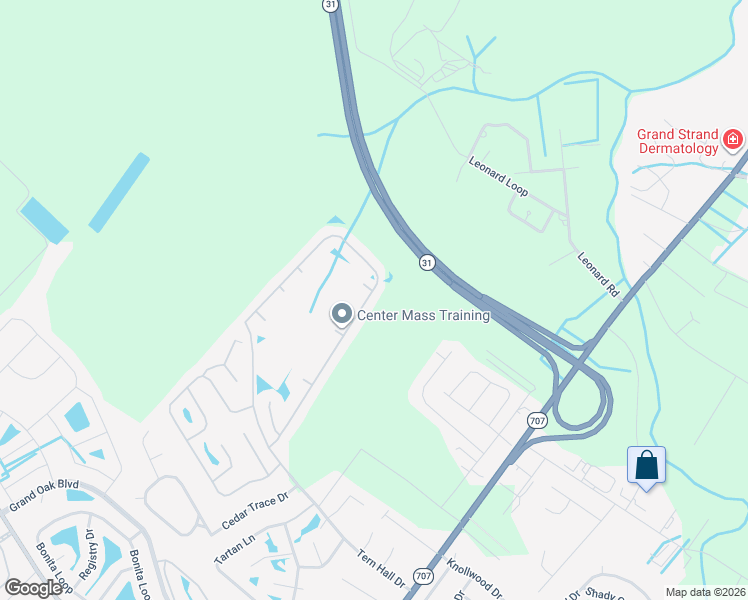 map of restaurants, bars, coffee shops, grocery stores, and more near 232 Marsh Hawk Drive in Myrtle Beach