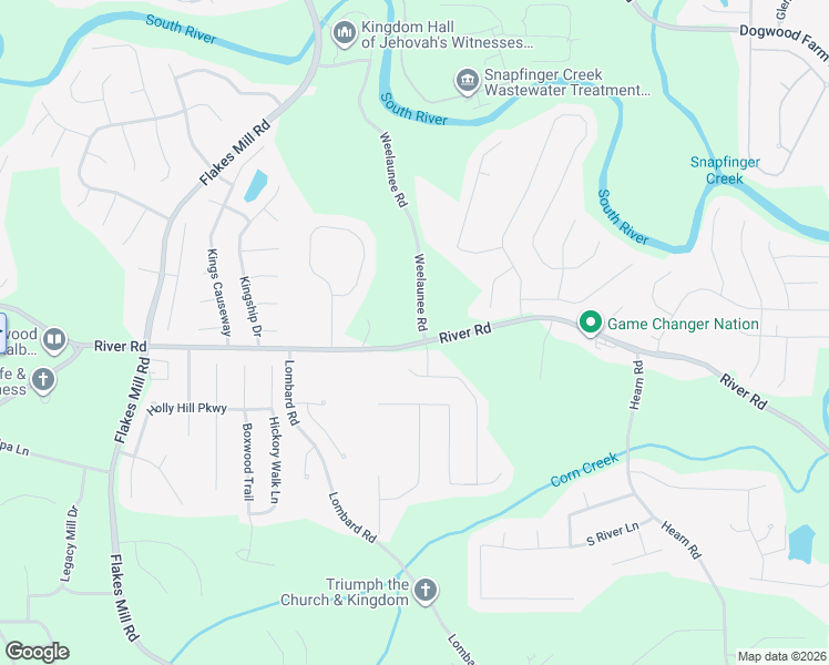 map of restaurants, bars, coffee shops, grocery stores, and more near 4225 Weelaunee Road in Ellenwood