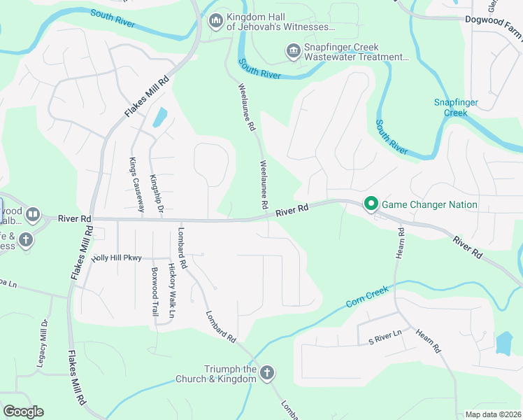map of restaurants, bars, coffee shops, grocery stores, and more near 4225 Weelaunee Road in Ellenwood