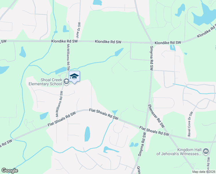 map of restaurants, bars, coffee shops, grocery stores, and more near 1300 Stillmeadow Road Southwest in Conyers