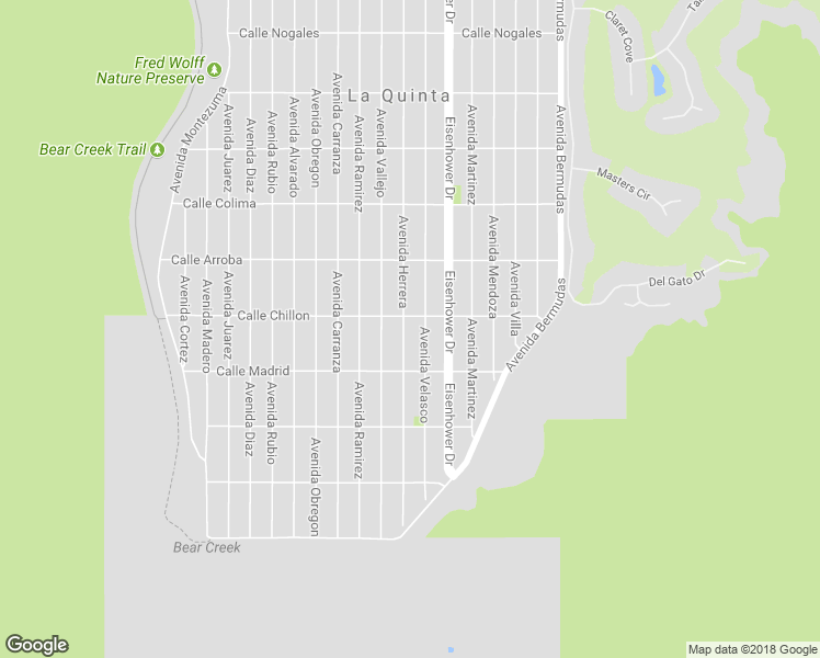 map of restaurants, bars, coffee shops, grocery stores, and more near 54060 Avenue Herrera in La Quinta