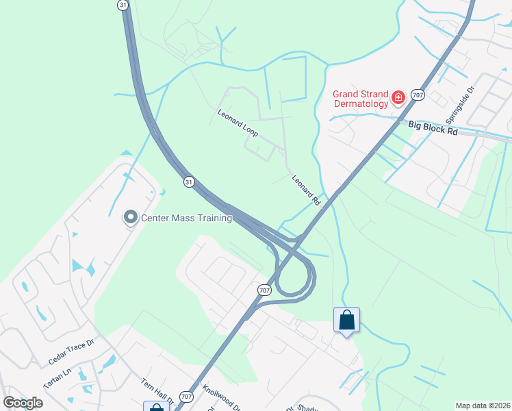 map of restaurants, bars, coffee shops, grocery stores, and more near 5665 Weikles Lane in Myrtle Beach