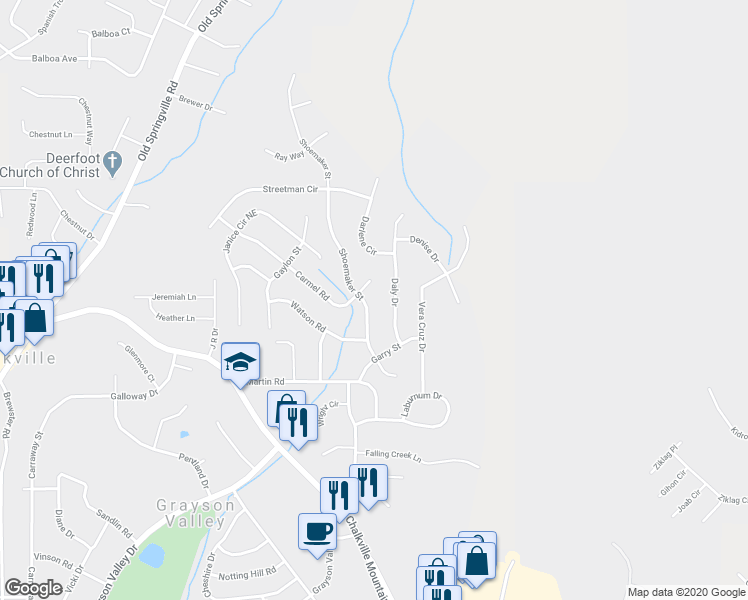 map of restaurants, bars, coffee shops, grocery stores, and more near 2537 Shoemaker Street in Birmingham