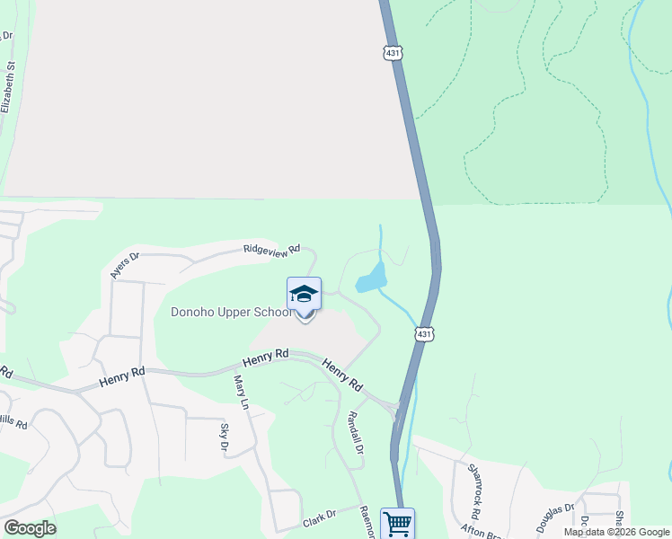 map of restaurants, bars, coffee shops, grocery stores, and more near 1506 Lakeshore Drive in Anniston