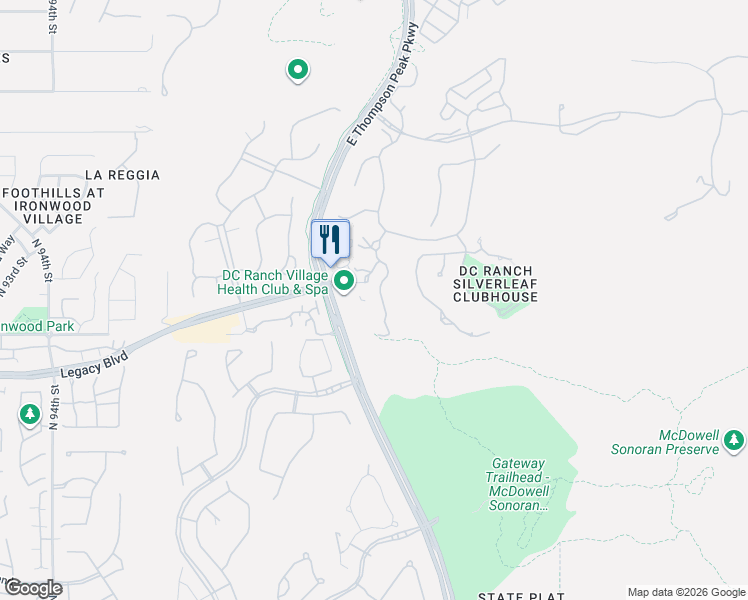 map of restaurants, bars, coffee shops, grocery stores, and more near 18695 North 101st Street in Scottsdale