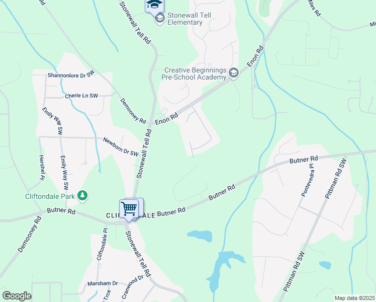 map of restaurants, bars, coffee shops, grocery stores, and more near 271 Learwood Lane in Atlanta