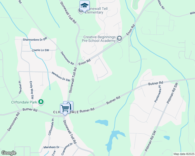 map of restaurants, bars, coffee shops, grocery stores, and more near 263 Learwood Lane in Atlanta