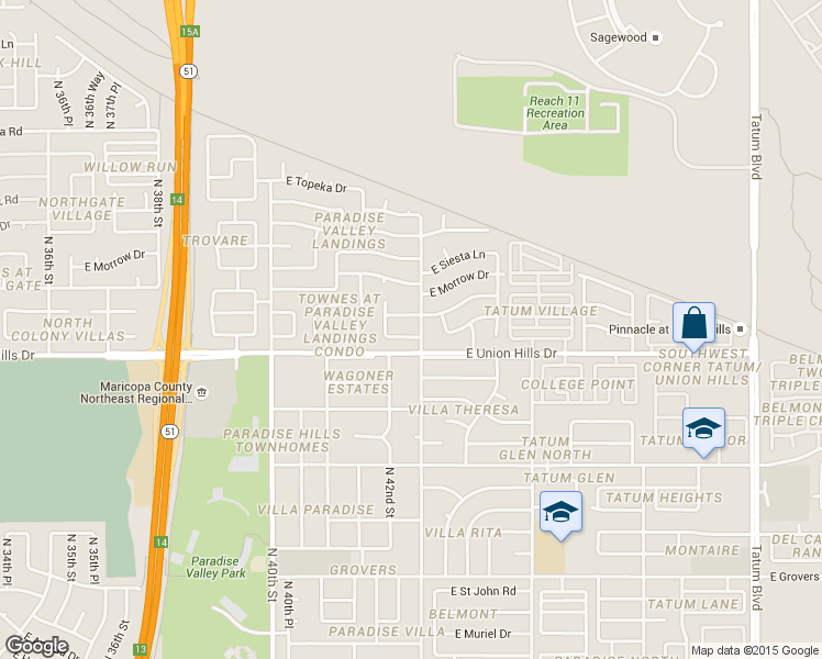 map of restaurants, bars, coffee shops, grocery stores, and more near 4228 E Renee Dr in Phoenix