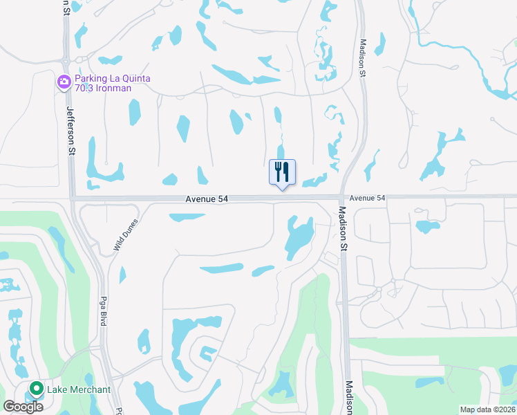 map of restaurants, bars, coffee shops, grocery stores, and more near 54265 Inverness Way in La Quinta