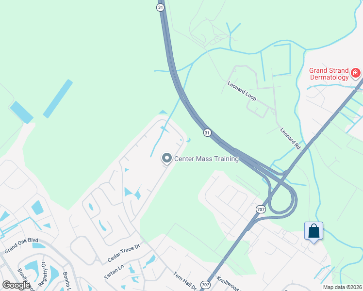 map of restaurants, bars, coffee shops, grocery stores, and more near 232 Marsh Hawk Drive in Myrtle Beach
