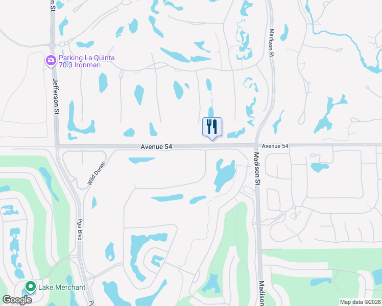 map of restaurants, bars, coffee shops, grocery stores, and more near 80643 Oaktree in La Quinta