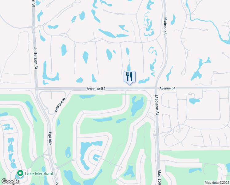 map of restaurants, bars, coffee shops, grocery stores, and more near 80643 Oaktree in La Quinta