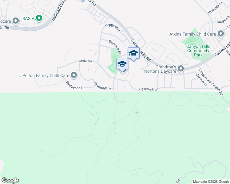map of restaurants, bars, coffee shops, grocery stores, and more near 31930 Lost Road in Lake Elsinore