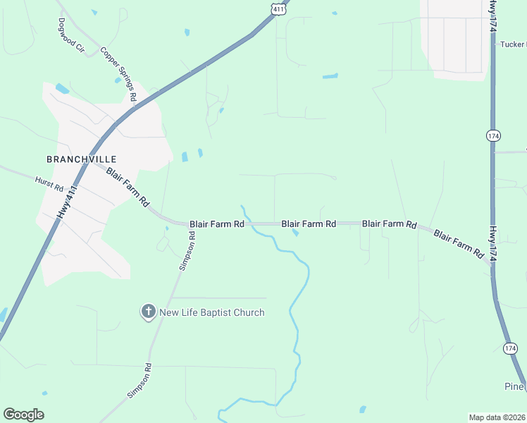map of restaurants, bars, coffee shops, grocery stores, and more near 625 Saint Clair County 16 in Odenville