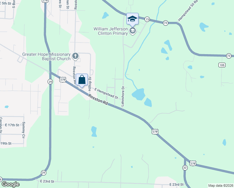 map of restaurants, bars, coffee shops, grocery stores, and more near 1314 Lakeshore Drive in Hope