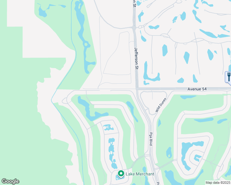 map of restaurants, bars, coffee shops, grocery stores, and more near 54045 Oakhill in La Quinta