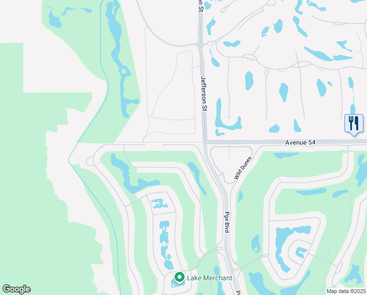 map of restaurants, bars, coffee shops, grocery stores, and more near 54117 Oakhill in La Quinta