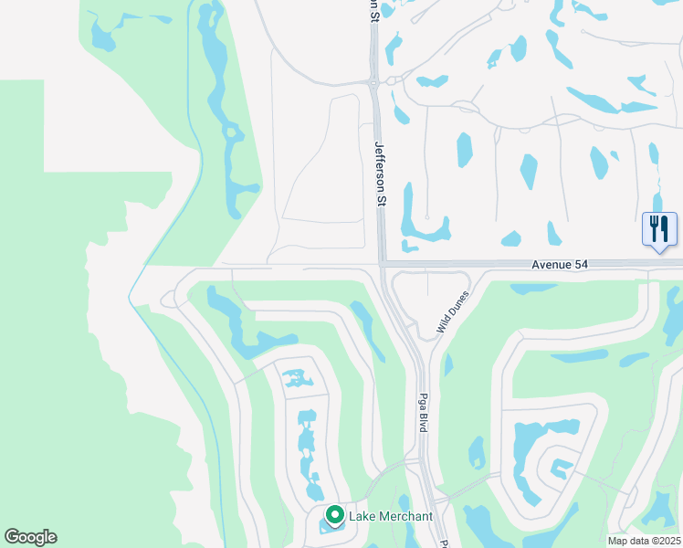 map of restaurants, bars, coffee shops, grocery stores, and more near 54141 Oakhill in La Quinta