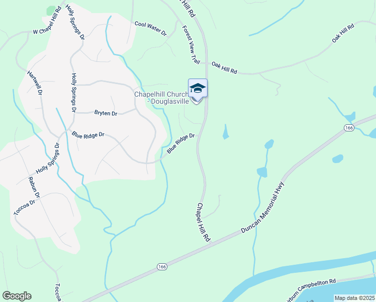 map of restaurants, bars, coffee shops, grocery stores, and more near 5475 Chapel Hill Road in Douglasville
