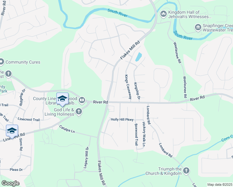 map of restaurants, bars, coffee shops, grocery stores, and more near 4200 Flakes Mill Manor Lane in Ellenwood