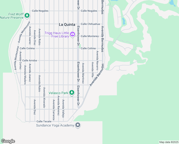 map of restaurants, bars, coffee shops, grocery stores, and more near 53980 Avenue Mendoza in La Quinta