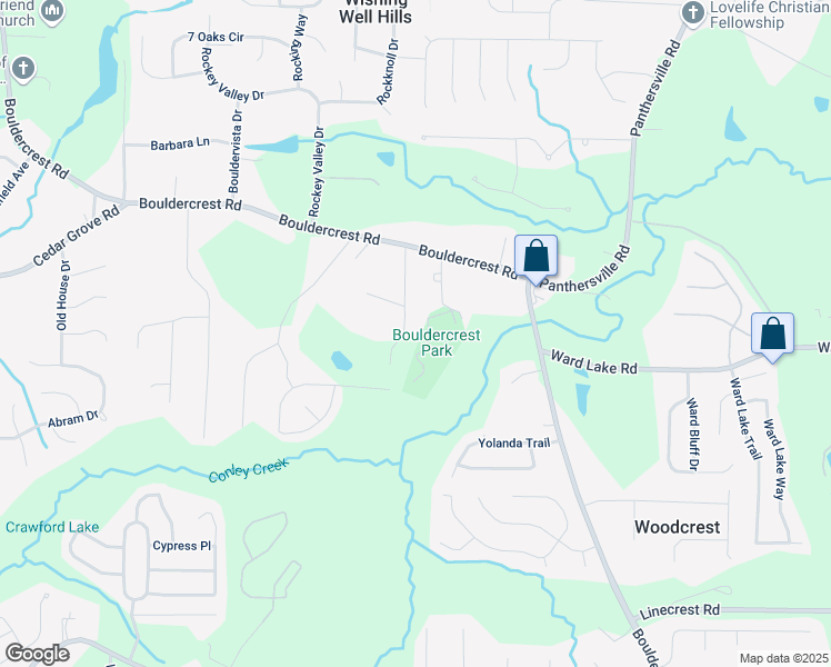 map of restaurants, bars, coffee shops, grocery stores, and more near 4216 Connor Drive in Ellenwood