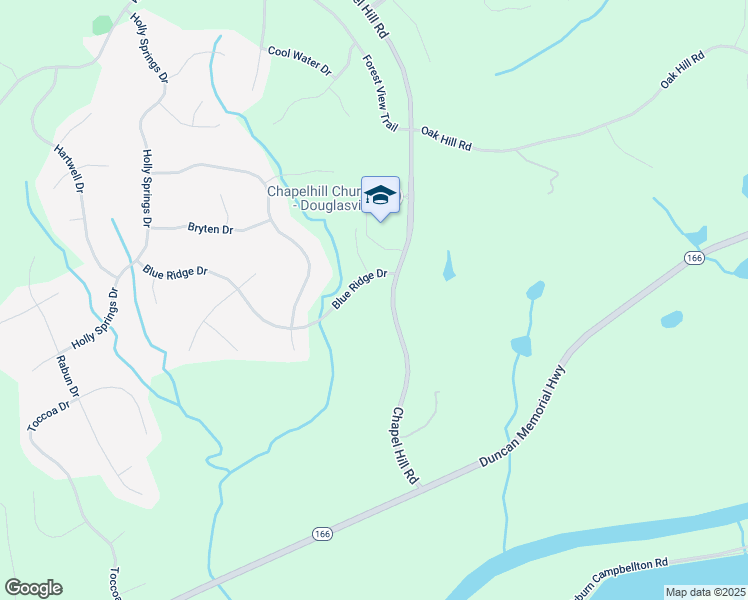 map of restaurants, bars, coffee shops, grocery stores, and more near 5475 Chapel Hill Road in Douglasville