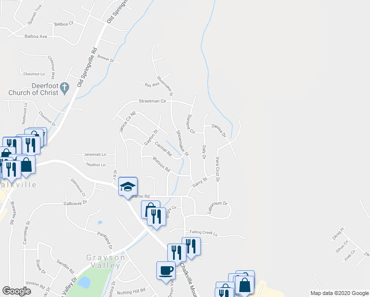 map of restaurants, bars, coffee shops, grocery stores, and more near 2619 Shoemaker Street in Birmingham