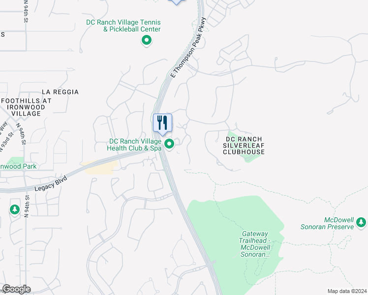 map of restaurants, bars, coffee shops, grocery stores, and more near 18903 North 101st Street in Scottsdale