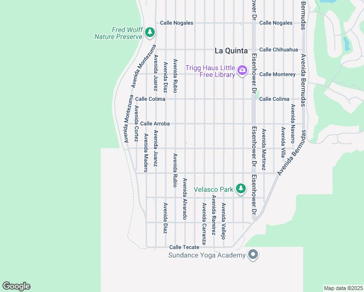 map of restaurants, bars, coffee shops, grocery stores, and more near 77400 Calle Chillon in La Quinta