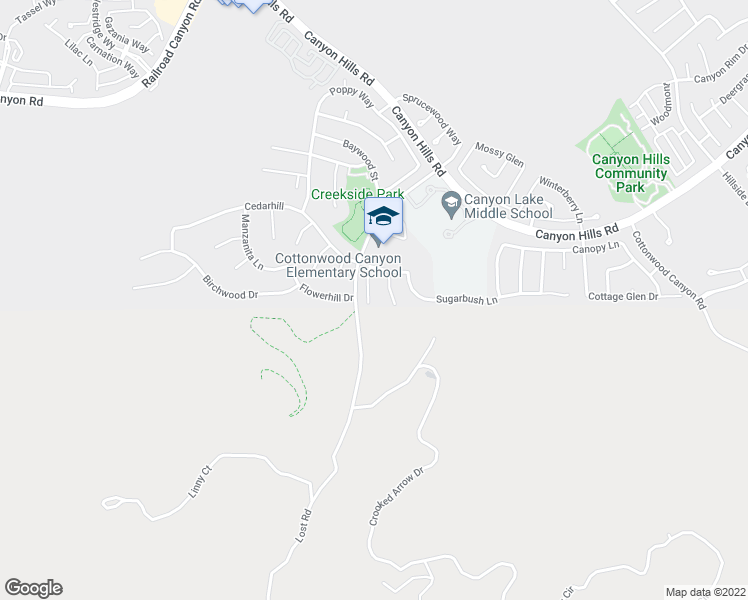 map of restaurants, bars, coffee shops, grocery stores, and more near 31938 Honeysuckle Court in Lake Elsinore