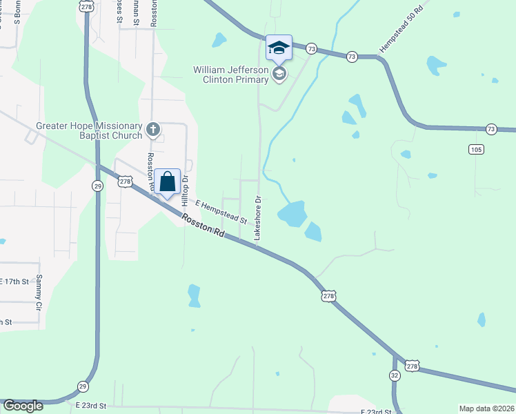 map of restaurants, bars, coffee shops, grocery stores, and more near 1314 Lakeshore Drive in Hope