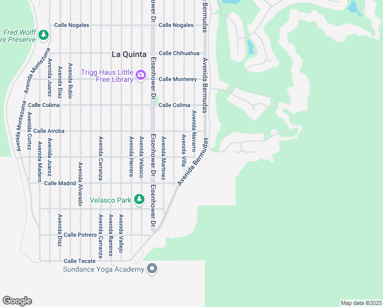 map of restaurants, bars, coffee shops, grocery stores, and more near 53967 Avenue Navarro in La Quinta