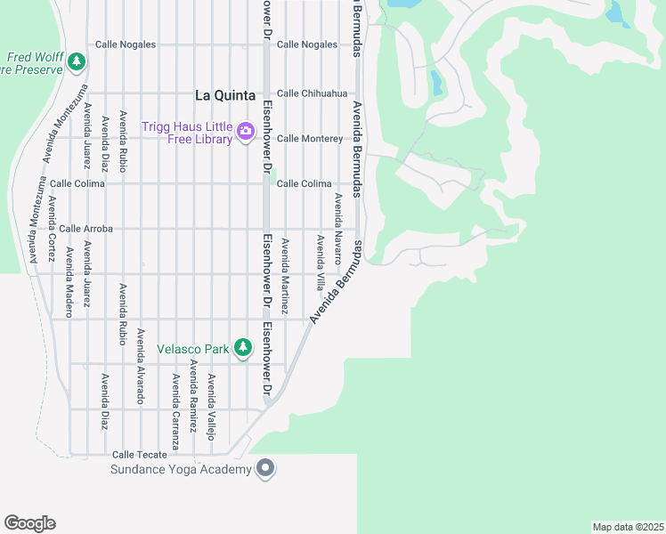 map of restaurants, bars, coffee shops, grocery stores, and more near 53967 Avenue Navarro in La Quinta