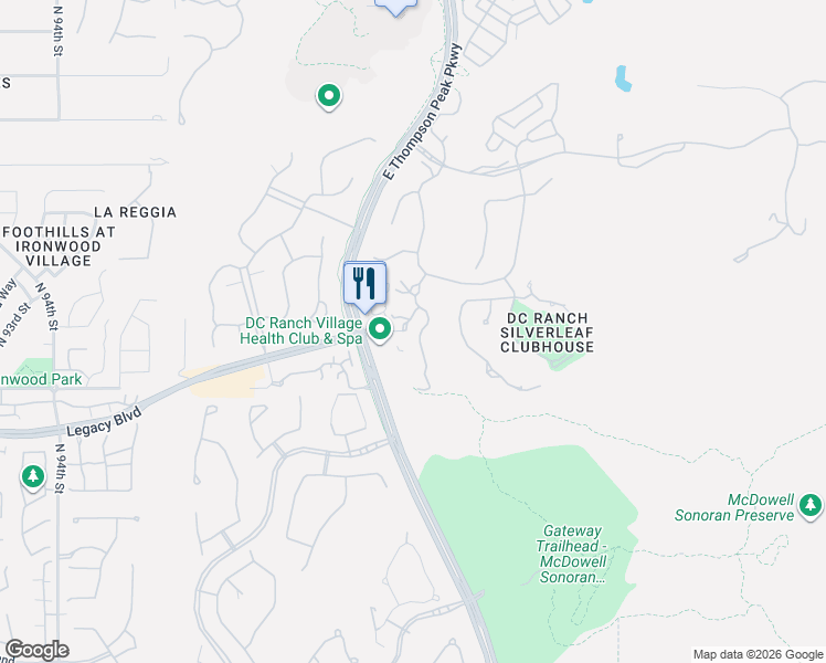 map of restaurants, bars, coffee shops, grocery stores, and more near 18903 North 101st Street in Scottsdale