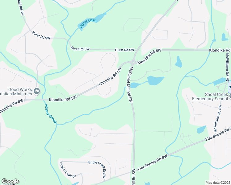 map of restaurants, bars, coffee shops, grocery stores, and more near 1227 Castle Point Court Southwest in Conyers