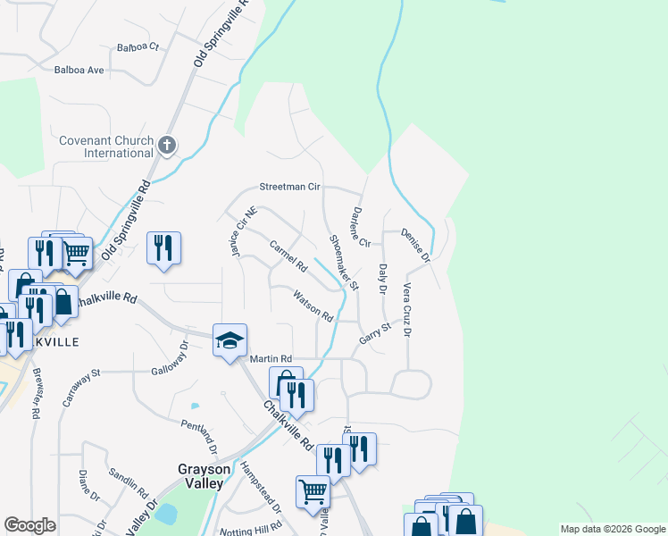 map of restaurants, bars, coffee shops, grocery stores, and more near 2619 Shoemaker Street in Birmingham