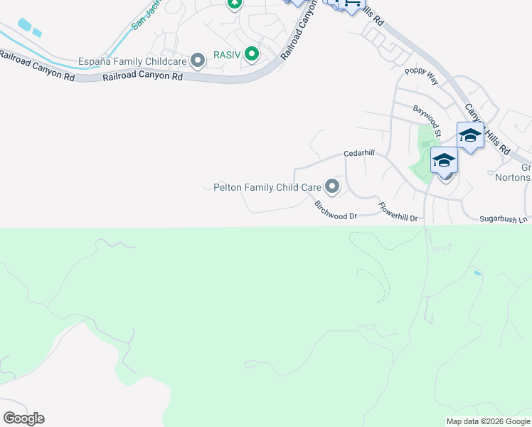 map of restaurants, bars, coffee shops, grocery stores, and more near 31866 Willow Wood Court in Lake Elsinore