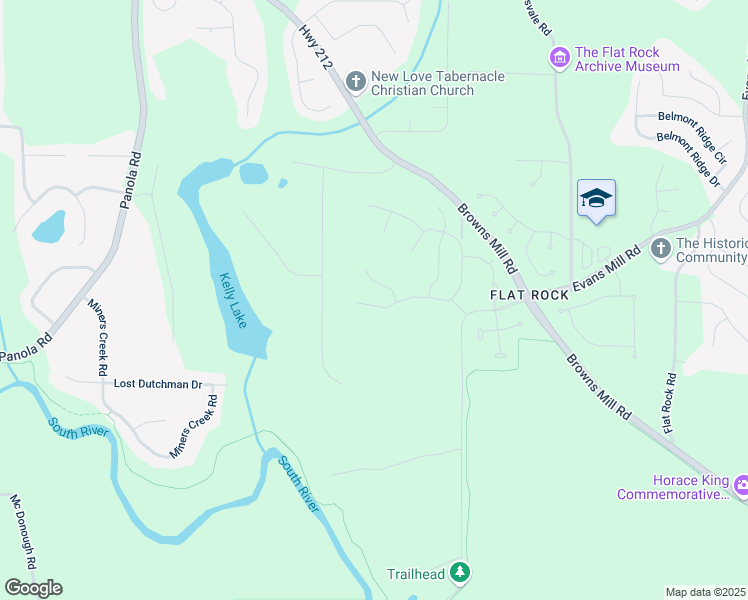 map of restaurants, bars, coffee shops, grocery stores, and more near 5344 Flat Rock Point in Stonecrest