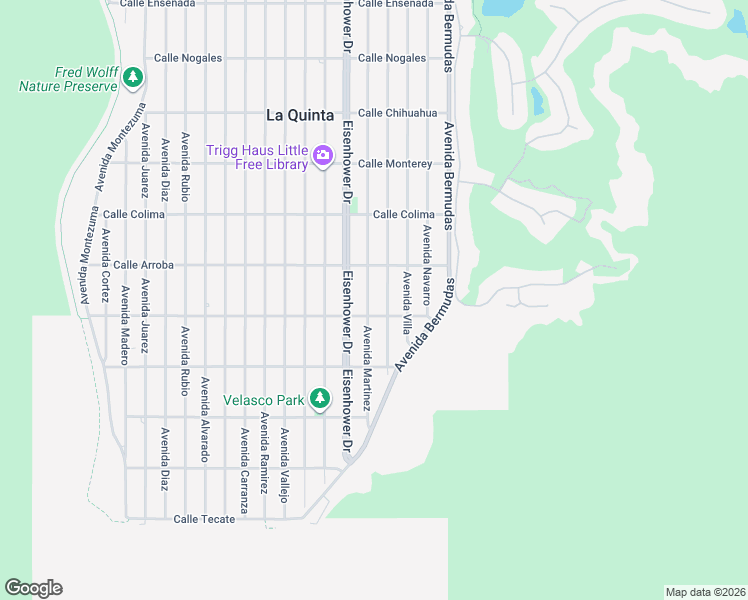 map of restaurants, bars, coffee shops, grocery stores, and more near 53920 Avenue Martinez in La Quinta