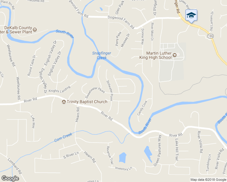 map of restaurants, bars, coffee shops, grocery stores, and more near 4186 Stillwater Point in Ellenwood